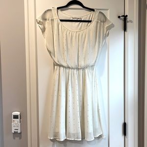 Cream/Sparkle Flutter Dress